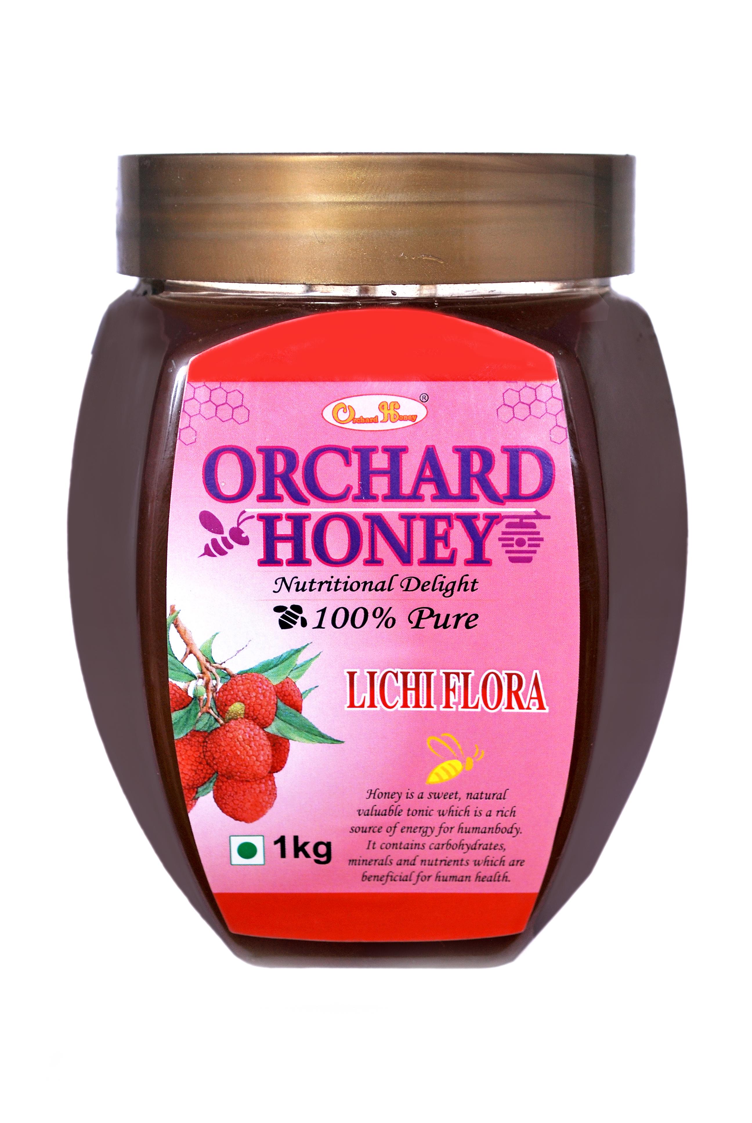 Orchard Honey Litchi Flora 100 Percent Pure & Natural 2x1 Kg (1+1 Offer)